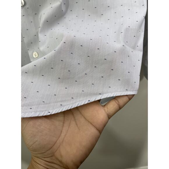 Theory Slim Fit Button Down Shirt 15 R Preppy Quiet Luxury Old Money Office Work - Picture 9 of 16